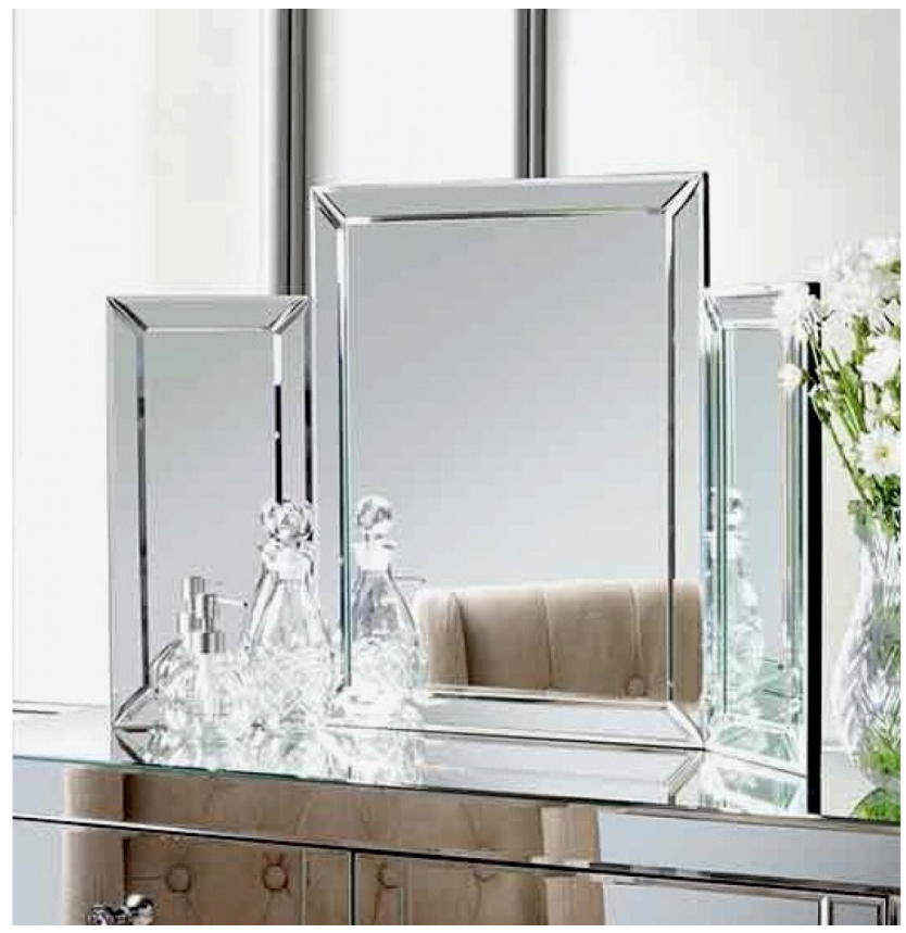 Tri fold table discount mirror