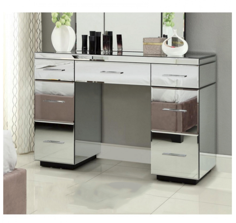 7 drawer sale mirrored dressing table