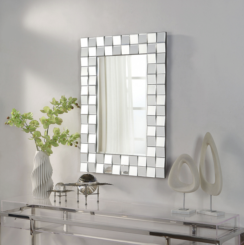 JORDAN Wall Mirror Rectangular shape with angled mirror decorative edges