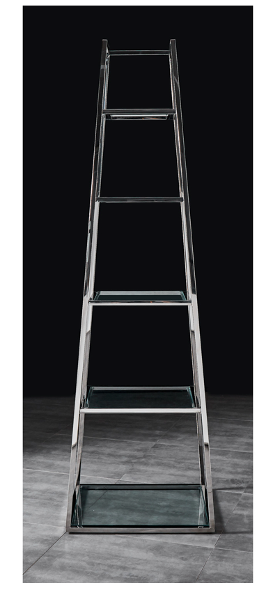 STAX Multiple Shelf Display Unit Stainless Steel Tempered Glass