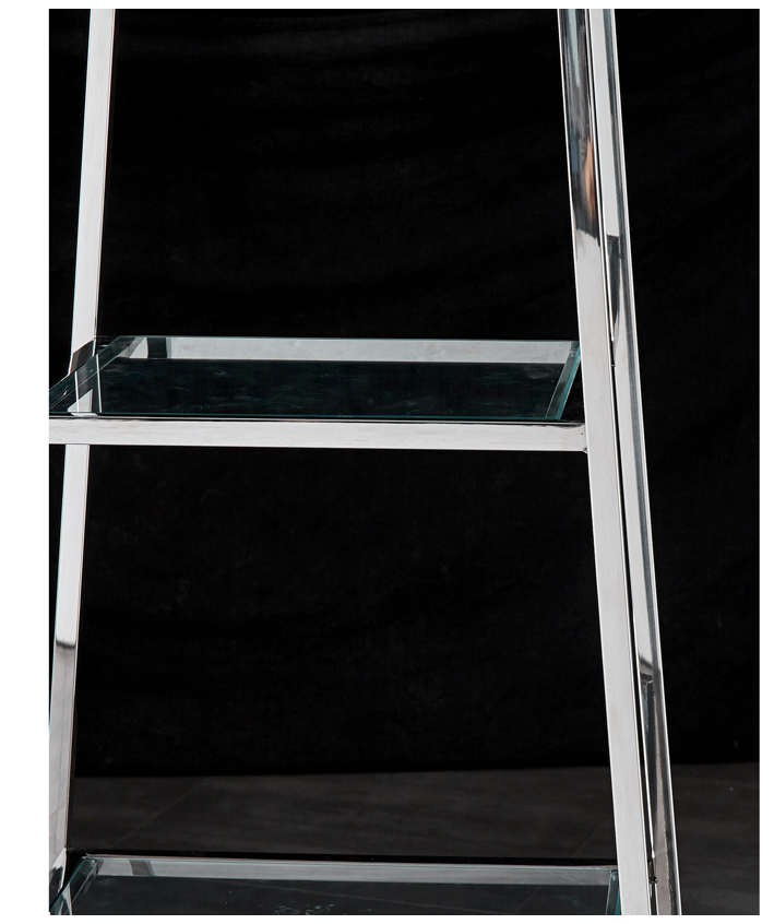 STAX Multiple Shelf Display Unit Stainless Steel Tempered Glass