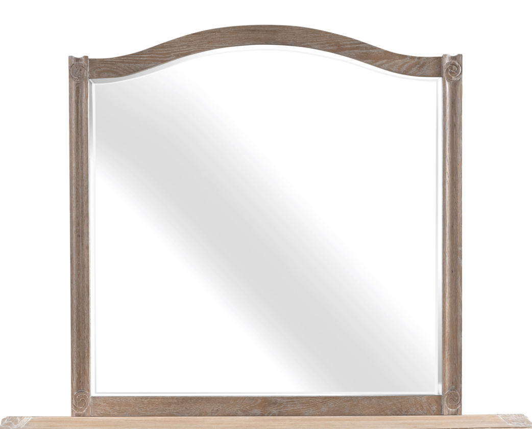 DAUPHINE Dressing Table Mirror Oak Brushed Weathered Finish