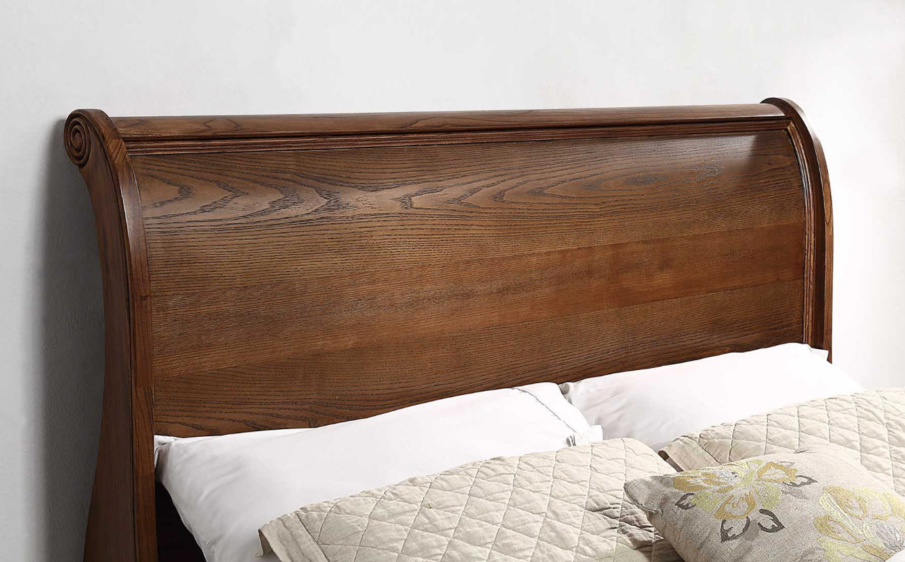 Windsor Sleigh Queen Bed Ash - Walnut