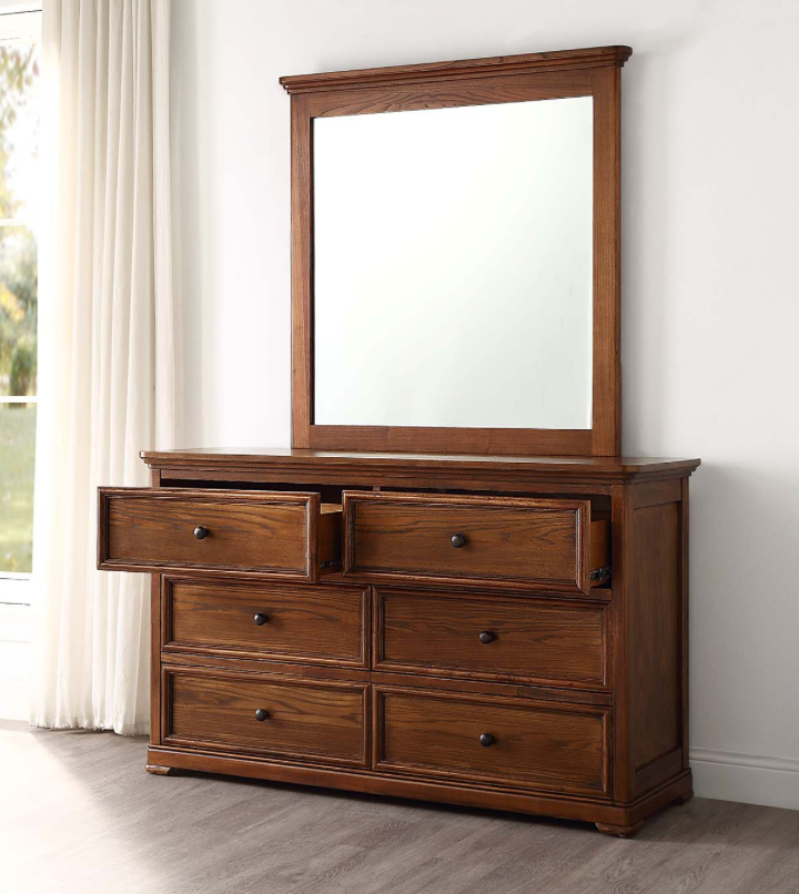 Windsor Dressing Table Ash Wood - Walnut Finish