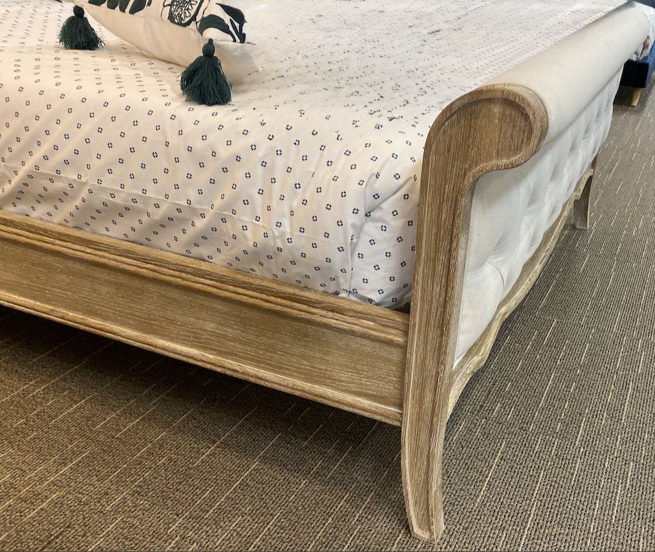 PROVENCE King European White Oak & Upholstered Bed HMF