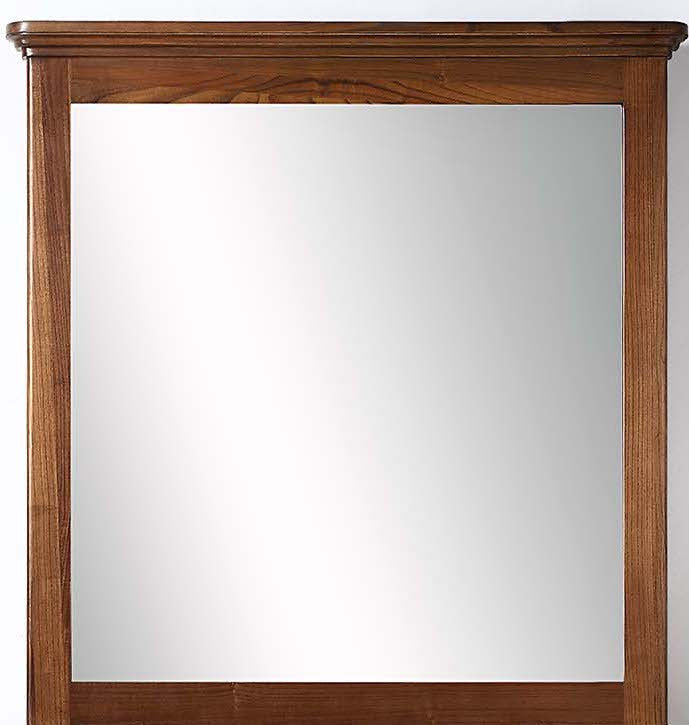 Windsor Dressing Table Ash Wood Mirror - Walnut Finish