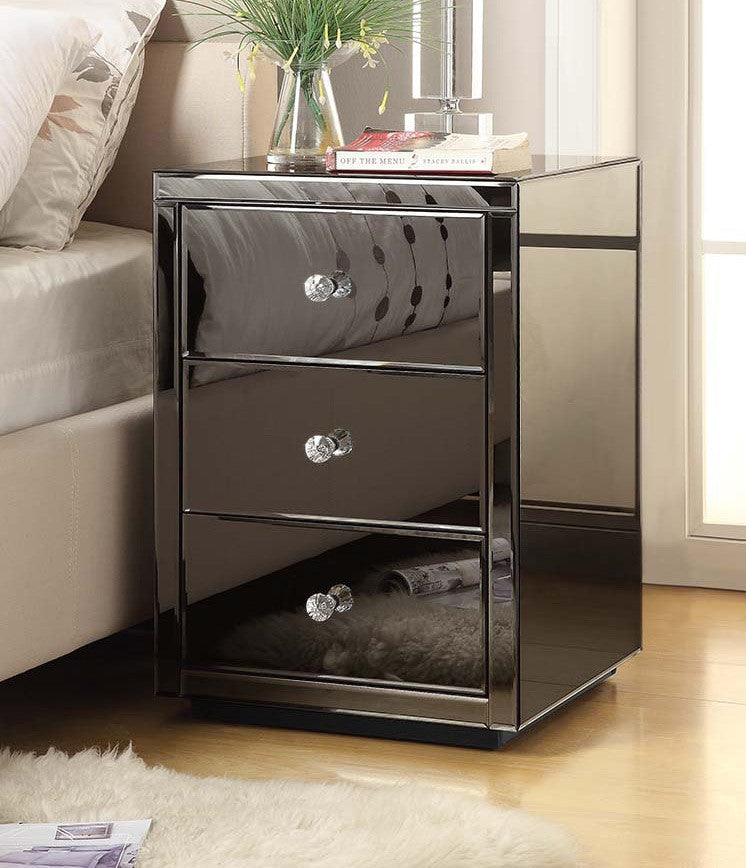 Roma Smoke Bedside Table and Tallboy Package