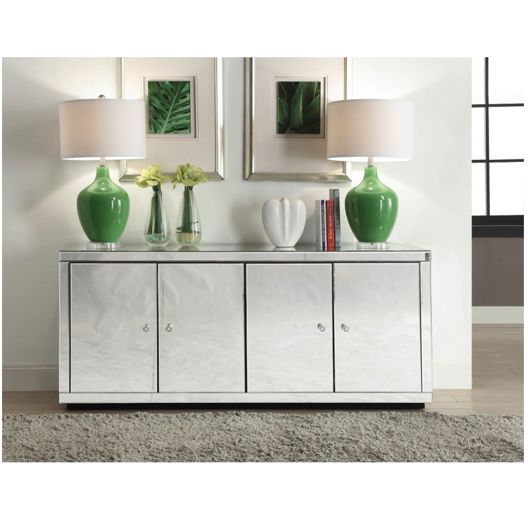 Chelsea Mirrored Sideboard Buffet with 2 shelves and 4 doors BA