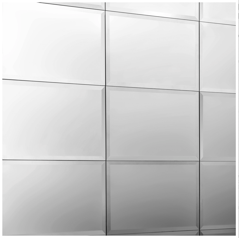Mirror Wall Tiles Large Rectangular Beveled Edge Box of 6