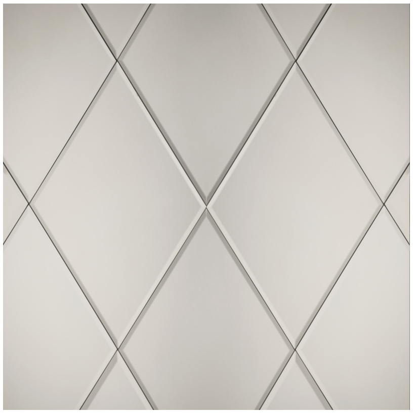 Mirror Wall Tiles Diamond Shape Beveled Edge Box of 6